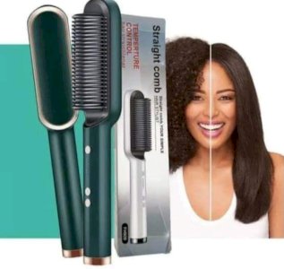 Hair Straightener - Hair Electric 2 In 1 Comb Brush Ceramic Fast Hair Straightener For Women