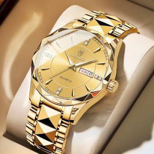 Luxury Binbond authentic men's watch waterproof night light dual calendar watch men's quartz watch diamond ceiling glass