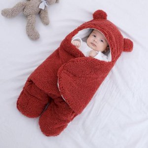 Baby Sleeping Bag Ultra-Soft Fluffy Fleece Newborn Receiving Blanket Infant Boys Girls Cloth Sleeping Nursery Wrap Swaddle Winter