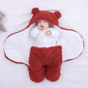 Baby Sleeping Bag Ultra-Soft Fluffy Fleece Newborn Receiving Blanket Infant Boys Girls Cloth Sleeping Nursery Wrap Swaddle Winter