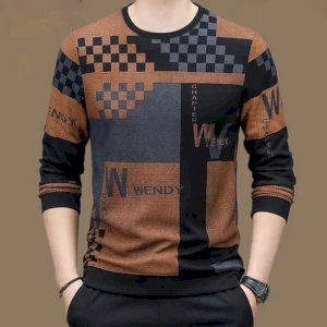 স্টাইলিস্ট ফুল স্লিভ সুতি চায়না উলের টি-শার্ট-CODE-ST20